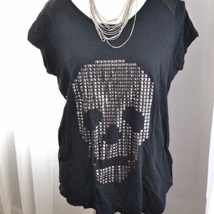 Buffalo skull detail t-shirt top